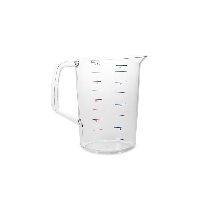 Taza medidora de goma, Transparente, 3,78L