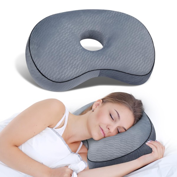 Ear Piercing Pillow for Side Sleepers with an Ear Hole