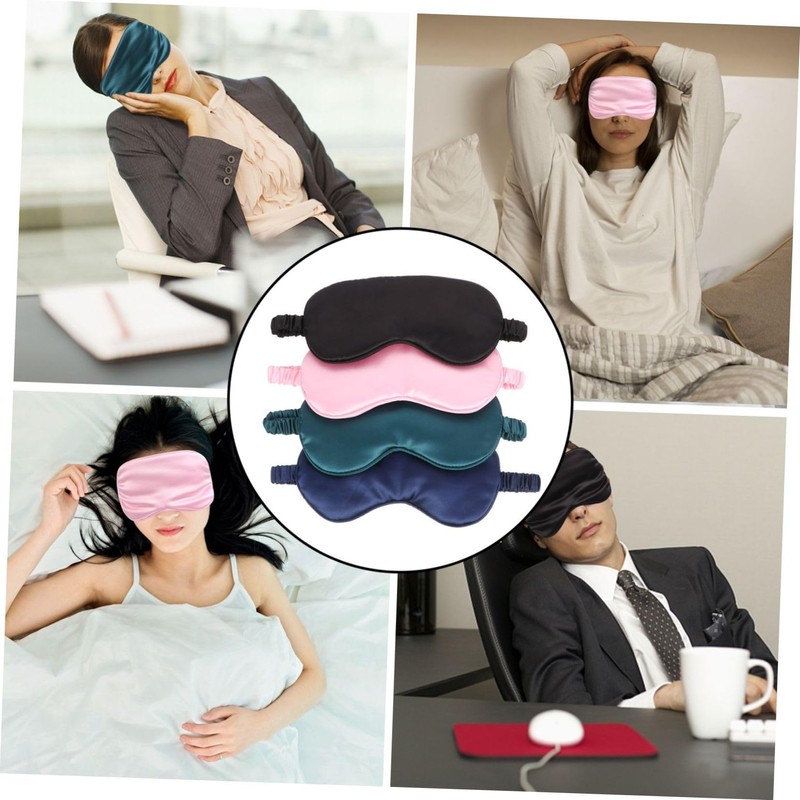 TOVINANNA Silk Sleep Eye Mask Set Soft Elastic and Effective