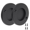 Auvotuis 3 Inch Sliding Barn Door Handle, Round Finger Flush