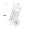 GEX Christmas Stockings 6 Pack for Family 20" Large Silver