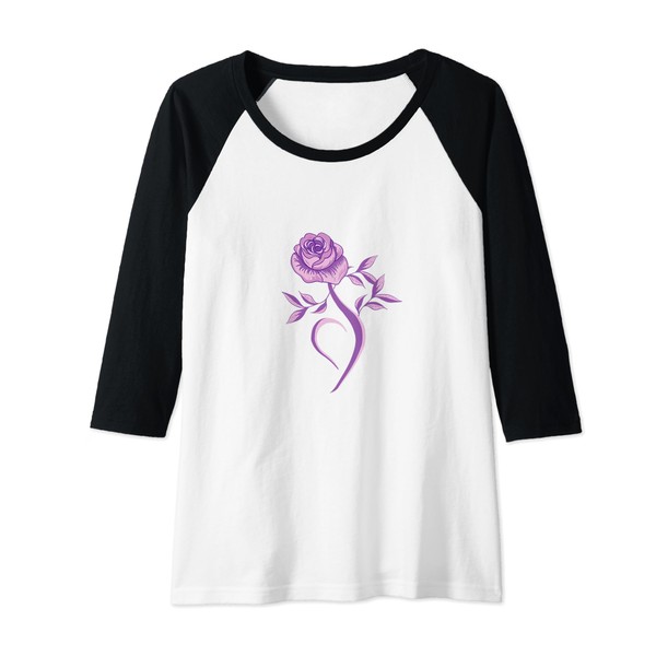 Womens Eating Disorder Awareness Recovery Raglan Baseball Tee