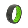 Groove Life Solid Black/Green Ring - Breathable Silicone Wedding Rings