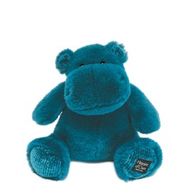 Histoire d'Ours - Hippopotamus - Hip'Pop - Duck Blue - 25 cm - Soft and Cute Plush for the Hugs - Idea for Birth and Birthday Gift for Girls and Boys - L'Hippo HO3107