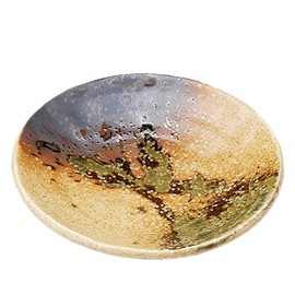 Maruyamatouki 31133243 Shigaraku Olive 4.0 Plate, 5.3 x 1.0 inches (13.5 x 2.5 cm), Made in Japan