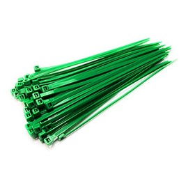 TR Nylon Plastic Cable Ties Green wrap (Green, 4.8mm x 300mm) 50 pieces