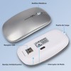 Mouse Inalámbrico, Raton Bluetooth Recargable de 2.4G Modo Dual, Mouse