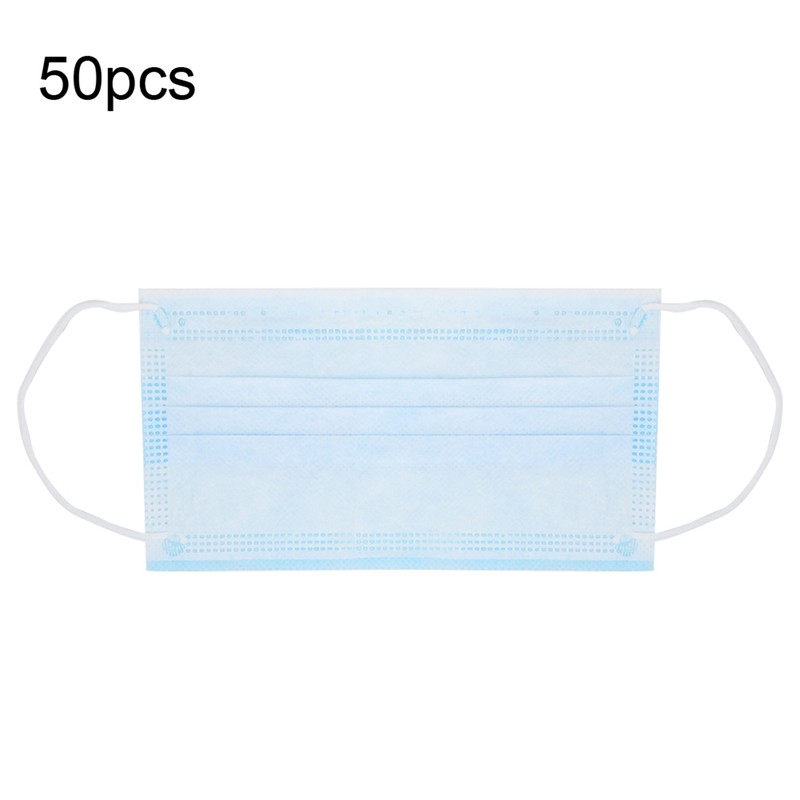 50pcs Disposable Mouth Muffle Non Woven Fabric Protective Filter Mouth