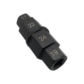 povtii Hex Axle Tool for Motorcycle, 17 19 22 24mm Hex Axle Spindle for Motorcycle Front Axle Wheel, Hex Axle Steel Socket Wrench Adapter Wheel Removal Tool, Motorcycle Accessories