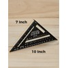 Mecurate 7 Inch Heavy-Duty Aluminum Alloy Triangle Rafter Square, Durable