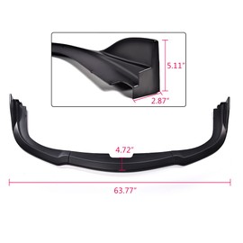CHEDA Front Bumper Lip Splitter, Compatible with 2006-2007 Subaru Impreza WRX Sti CS2,Poly-Urethane,Black