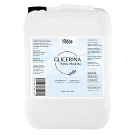 HEBBE - Glicerina Vegetal 5 kg | Ideal para Piel Sensible | Suavizante para Jabones | Reductor de Irritantes | Contenido de 5kg