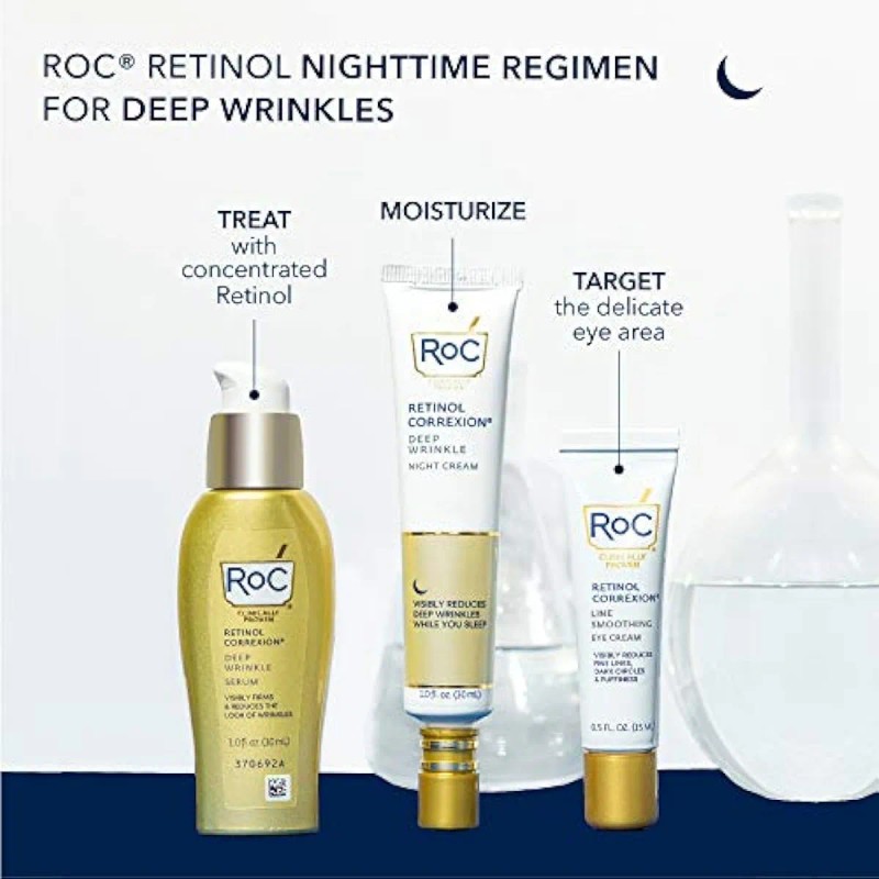 Crema De Noche Antiedad Con Retinol Para Arrugas Profundas
