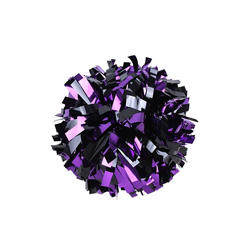 ICObuty Metallic Cheerleader Cheerleading Pom Poms 6 inch 1 Pair