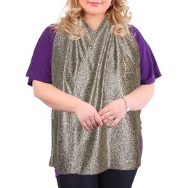 DinerWear Cravaat® Dining Scarf, Adult Bibs for Women, Elderly Assistance Products, Adult Bibs for Men, Elderly Must Haves, Dementia Products for Elderly, 14 x 26 Inches (Ivory Leaf)