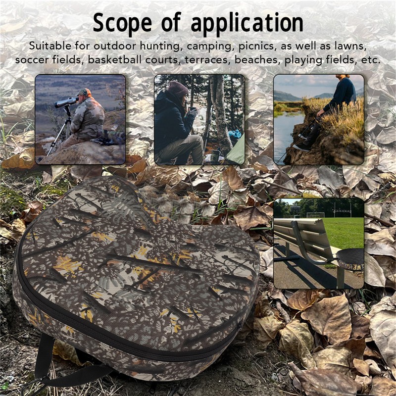 Portable Camouflage Concave Seat Cushion Outdoor Camping Hunting Seat Mat