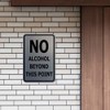 Signs ByLITA Portrait Round no Alcohol Beyond This Point Sign