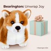 Bearington Dog Stuffed Animal Realistic Dog Plush Corgi Queenie Cute