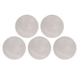 5Pcs High Temperature Resistant Barbecue Round Mat Reusable Non Stick BBQ Grill Grid Slice Pizza Mat 36cm Diameter Brown