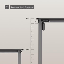 LongKe Electric Standing Desk Adjustable Height, Stand up Home Office Desk, 55x24 Inches Sit Stand Desk with Memory Preset, Black