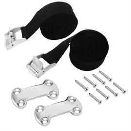 Universal Cooler Tie-Down Strap Kit, Tie Down Kit Cooler Straps, Cam Buckle Lashing Strap Compatible with YETI Coolers, RTIC Coolers