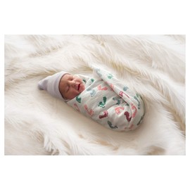 Baby Hospital Receiving Swaddle Blankets for Newborn Babies - Original Baby Footprint Design Breathable 100% Cotton - Durable Hospital Quality - Generous Size- (Baby Feet, 1 Pack)