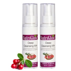 NUTRIGLOW Deep Cleansing Milk With Fruit Extracts and Vitamin E For Radiant Glow, Bright and Clear Skin, 120ml Each, Pack of 2