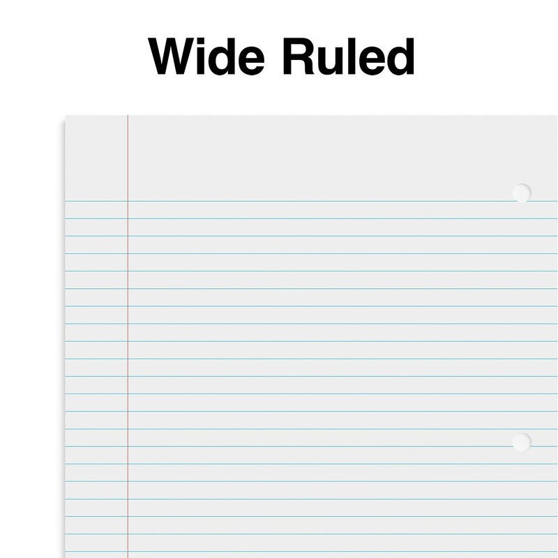 STAPLES Premium Poly 1‑Subject Notebook, 8” x 10.5”, Wide Ruled,