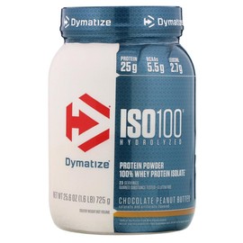 Dymatize ISO100 Protein Powder ‚Äì 100% Hydrolyzed Whey Isolate ‚Äì 25g Protein, 5.5g BCAAs, 76 Servings ‚Äì Low Carb, Gluten-Free ‚Äì Gourmet Vanilla Flavor:_Chocolate Peanut Butter