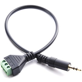 tunghey 3Pack 3.5mm Screw Terminal Block Cable 3.5mm (1/8inch) Stereo Audio Male to 3 Pin/Way Female Bolt Screw AV Headphone Type Adapter Cable