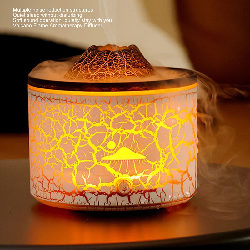 Volcano Essential Oil Diffuser 230ml Fine Mist Volcano Flame Aroma