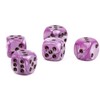 WeLoveBeads W6 Cube (16 mm) in Purple/Black Dots - Made