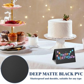 aleawol 40Pcs Chalkboard Sign Mini Food Labels for Party Buffet, 10 * 7cm Reusable Tabletop and Easily Cleanable Small Message Chalk Board Signs for Buffet Wedding Bakery Coffee Shop