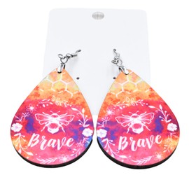 Be Brave Teardrop earrings - Bumble Bee Earrings
