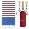 BAY LAUREL Turkish Beach Towel with Travel Bag 39 x