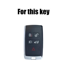Key Fob Cover for Land Rover LR2 LR4 Discovery Sport Freelander Range Rover L405 Sport L494 Evoque Jaguar 2PCS Silicone 5 Buttons with Remote Control Key Shells Case Fob Covers Holder