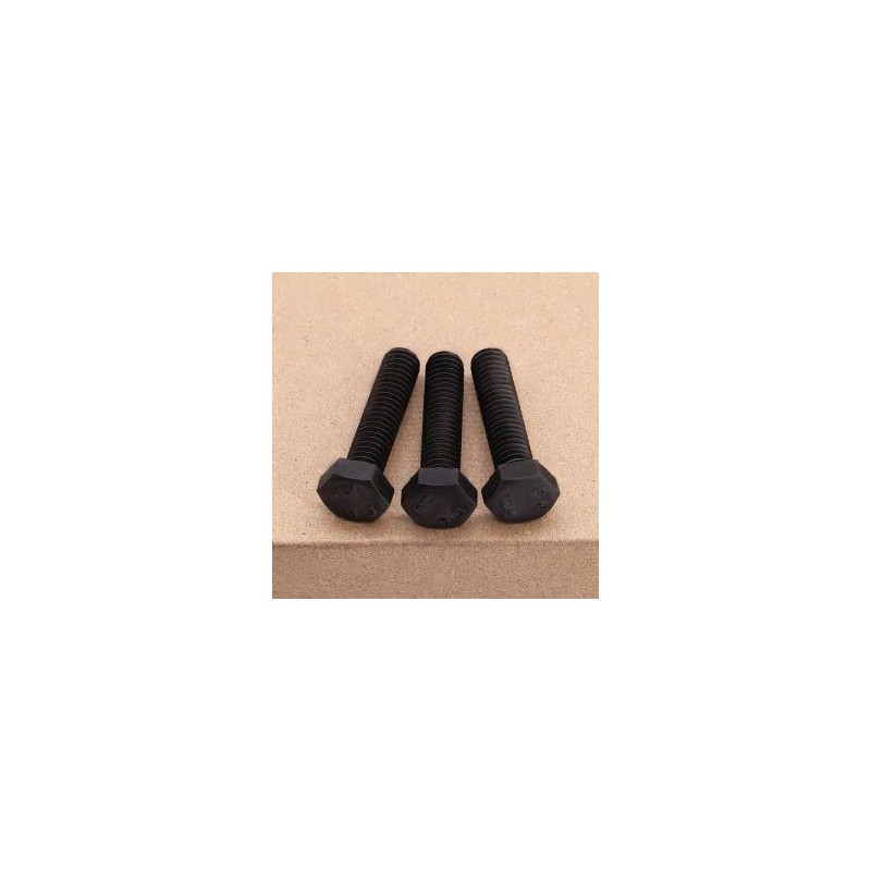 M12-1.75 x 50mm (6 pcs) Black Hexagon Head Bolt, Grade