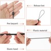 Jeffdad 6 Pcs Touch Pens Elastic Tether Lanyard, Retractable Touch