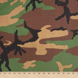 FWD Camouflage Print Fabric Cotton Polyester Broadcloth By The Yard 60"