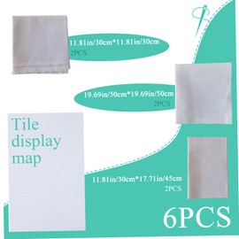 Cross Stitch Fabric 6PCS Aida Cloth 11 Count, 12x12 ＆ 12x18 ＆ 20x20 Embroidery Fabric DIY Cross Stitch Cloth White Cross Stitch Supplies Cross Stitch Patterns Needlepoint Canvas 1