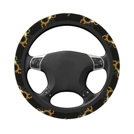 Subily Skull Sunflower Steering Wheel Covers, Cute Thickened Steering Wheel Cover for Men Women, Car Accessories