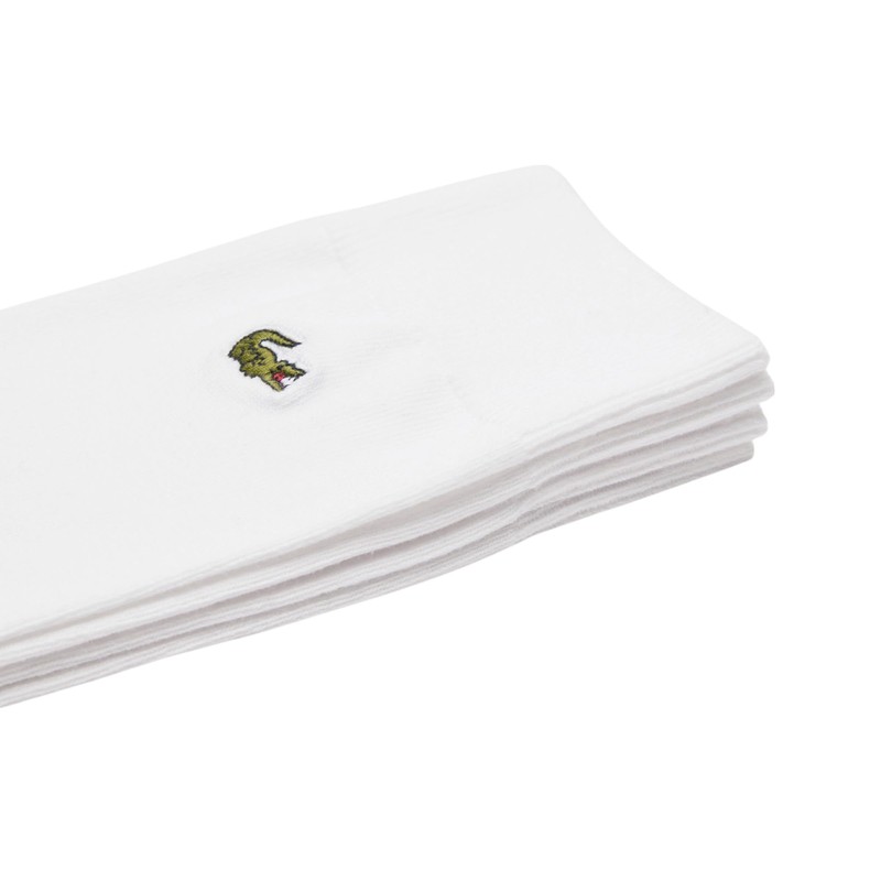 Lacoste 2-Pack Long Socks, White, 10-12