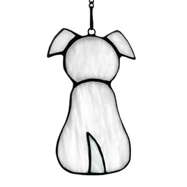 BOXCASA Pet Dog Memorial Gifts Stained Glass Window Hanging Decoration,Bereavement Remembrance Dog Suncatcher Gifts for Dog Lovers,Placed Indoors Loss of Dog Sympathy Gifts
