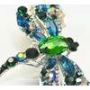 Gyn&Joy Crystal Rhinestones Large Dragonfly Brooch Pin, Metal, crystal rhinestone