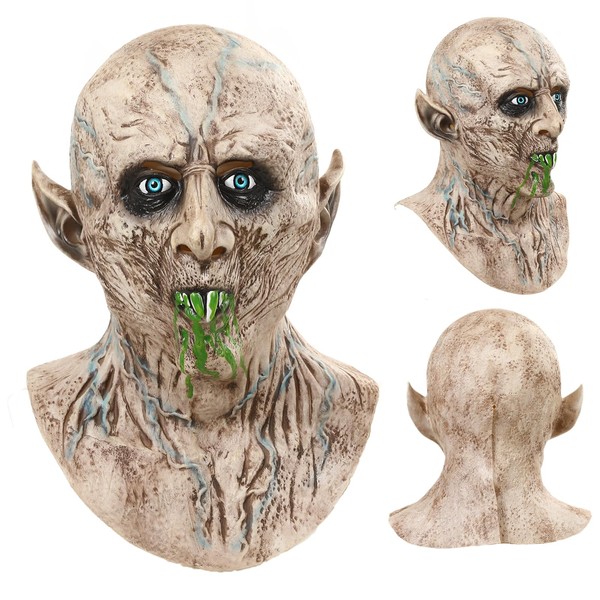 greitenty Vampire Mask Scary Zombie Monster Sharp Teeth Mask Halloween