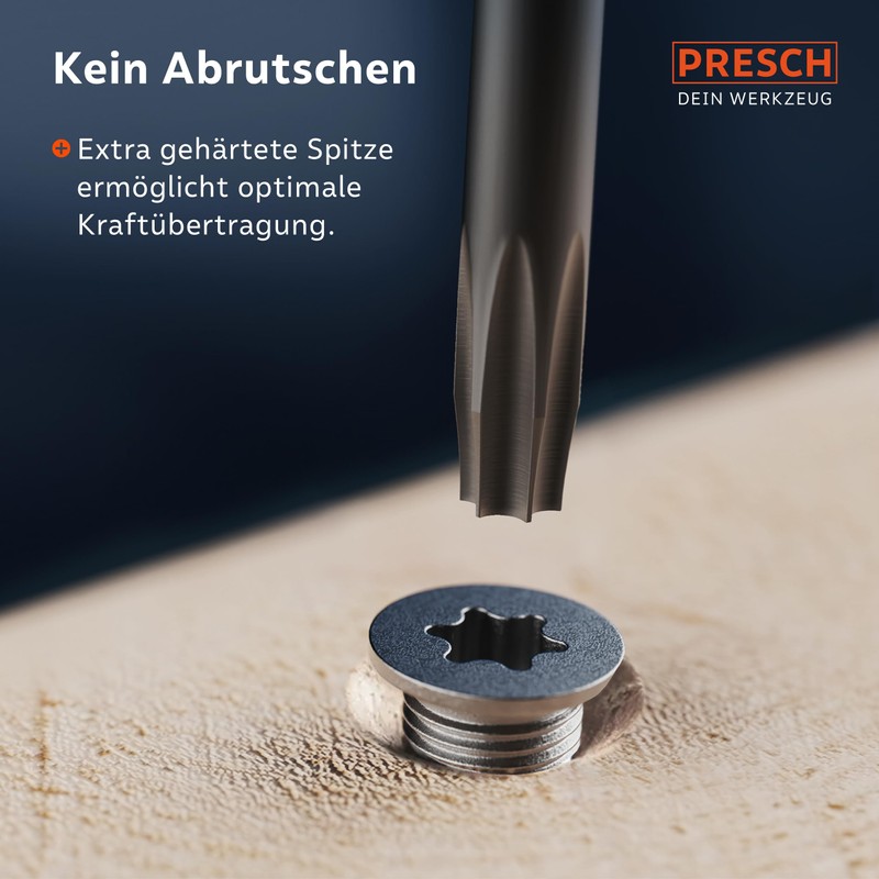 Presch Screwdriver Set TX 6 Pieces with Wall Mount –