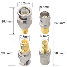 YILIANDUO 4 Type SMA Adapter Kit SMA to BNC Antenna Adapter Kit for Handheld Ham Radio PC LAN USB Raspberry Pi TYT Icom WiFi Antenna Multiple CCTV