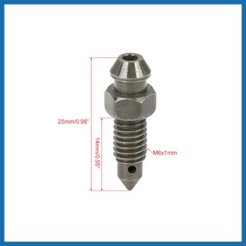 A ABSOPRO 4 pieces M6 x 1 mm hollow screw vent screw with cap for motorcycle, item exchange