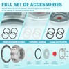 CheeMuii 2 Pack 343-4009 Trailer Hub Caps with Oil Window