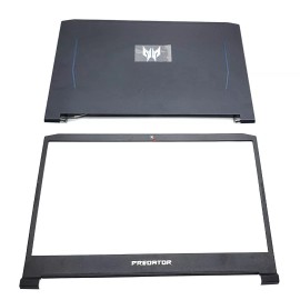 Famfutr New LCD Back Cover Bezel Hinges For Acer Predator Helios 300 PH315-53 -54 15.6"